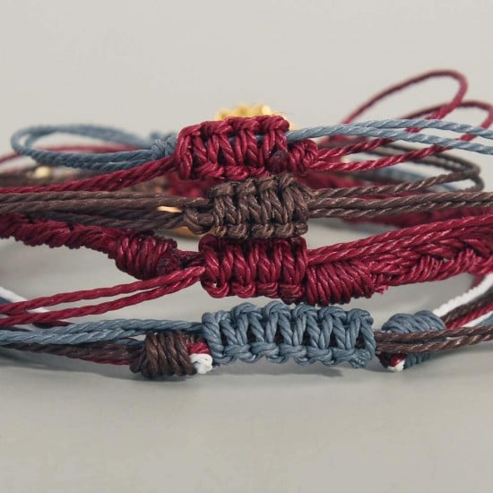 Sunflower Bracelet Handmade Braided Rope Charms Boho Surfer Bracelet for Teen Girls Women
