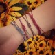 Sunflower Bracelet Handmade Braided Rope Charms Boho Surfer Bracelet for Teen Girls Women