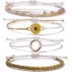 Sunflower Bracelet Handmade Braided Rope Charms Boho Surfer Bracelet for Teen Girls Women