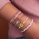 Sunflower Bracelet Handmade Braided Rope Charms Boho Surfer Bracelet for Teen Girls Women