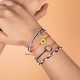 Sunflower Bracelet Handmade Braided Rope Charms Boho Surfer Bracelet for Teen Girls Women