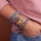 Sunflower Bracelet Handmade Braided Rope Charms Boho Surfer Bracelet for Teen Girls Women