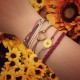 Sunflower Bracelet Handmade Braided Rope Charms Boho Surfer Bracelet for Teen Girls Women