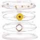 Sunflower Bracelet Handmade Braided Rope Charms Boho Surfer Bracelet for Teen Girls Women