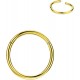 316L Surgical Steel Hinged Nose Rings Hoop 20G, Diameter 6mm to 10mm, Gold - Rose Gold - Silver - Black - Blue - Rainbow