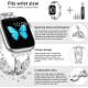 Watch Band for Apple Watch 38mm 40mm 41mm 42mm 44mm 45mm 49mm, Bling Butterfly Jewelry Crystal Rhinestone Stainless Steel Metal Strap for Apple Watch Ultra Series 8/7/6/5/4/3/2/1