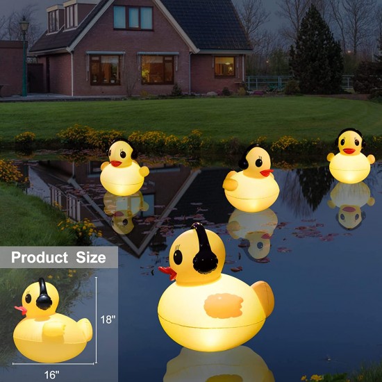 Floating Solar Pool Lights 16 inch Waterproof Pool Lights that Float Light up LED Pool Accessories Glow Duck Pool Lights Inflatable Solar Powered Floating Lights for Pool,Pond,Hot tub,Party Floating Solar Pool Lights 16 inch Waterproof Pool Lights that Float Light up LED Pool Accessories Glow Duck Pool Lights Inflatable Solar Powered Floating Lights for Pool,Pond,Hot tub,Party