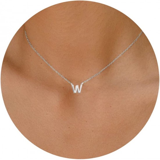 Initial Necklaces for Women, Dainty Letter Necklace Personalized Tiny Initial Pendant Necklace Monogram Cute Letter Name Choker Necklaces for Teen Girls