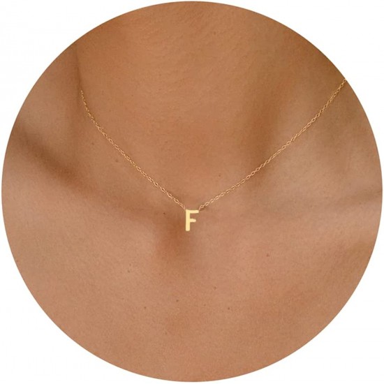 Initial Necklaces for Women, Dainty Letter Necklace Personalized Tiny Initial Pendant Necklace Monogram Cute Letter Name Choker Necklaces for Teen Girls