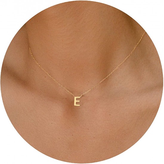 Initial Necklaces for Women, Dainty Letter Necklace Personalized Tiny Initial Pendant Necklace Monogram Cute Letter Name Choker Necklaces for Teen Girls