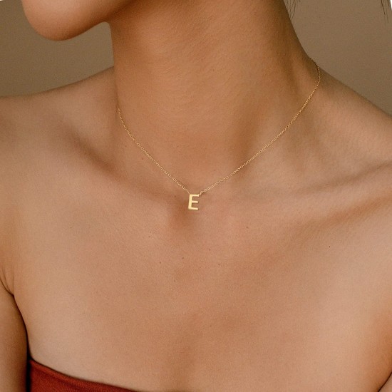 Initial Necklaces for Women, Dainty Letter Necklace Personalized Tiny Initial Pendant Necklace Monogram Cute Letter Name Choker Necklaces for Teen Girls