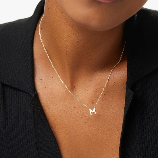 Initial Necklaces for Women, Dainty Letter Necklace Personalized Tiny Initial Pendant Necklace Monogram Cute Letter Name Choker Necklaces for Teen Girls