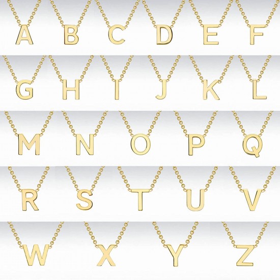 Initial Necklaces for Women, Dainty Letter Necklace Personalized Tiny Initial Pendant Necklace Monogram Cute Letter Name Choker Necklaces for Teen Girls