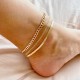 Ankle Bracelets for Women, Handmade Women Waterproof Chain Ankle Set for Women Girls Summer Beach Jewelry Gifts