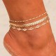 Ankle Bracelets for Women, Handmade Women Waterproof Chain Ankle Set for Women Girls Summer Beach Jewelry Gifts