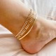 Ankle Bracelets for Women, Handmade Women Waterproof Chain Ankle Set for Women Girls Summer Beach Jewelry Gifts