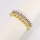 Gold Bead Bracelet for Women,14K Gold Plated Bead Ball Bracelet Stretchable Elastic Bracelet