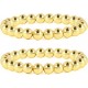 Gold Bead Bracelet for Women,14K Gold Plated Bead Ball Bracelet Stretchable Elastic Bracelet