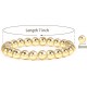 Gold Bead Bracelet for Women,14K Gold Plated Bead Ball Bracelet Stretchable Elastic Bracelet