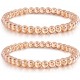 Gold Bead Bracelet for Women,14K Gold Plated Bead Ball Bracelet Stretchable Elastic Bracelet