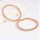 Gold Bead Bracelet for Women,14K Gold Plated Bead Ball Bracelet Stretchable Elastic Bracelet