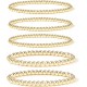 Gold Bead Bracelet for Women,14K Gold Plated Bead Ball Bracelet Stretchable Elastic Bracelet