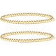 Gold Bead Bracelet for Women,14K Gold Plated Bead Ball Bracelet Stretchable Elastic Bracelet