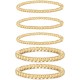 Gold Bead Bracelet for Women,14K Gold Plated Bead Ball Bracelet Stretchable Elastic Bracelet