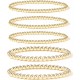 Gold Bead Bracelet for Women,14K Gold Plated Bead Ball Bracelet Stretchable Elastic Bracelet