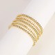 Gold Bead Bracelet for Women,14K Gold Plated Bead Ball Bracelet Stretchable Elastic Bracelet