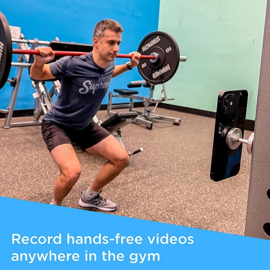 Magnetic Phone Mount & Holder. Attaches magnetically to Metal Surface. Shoot Hands-Free Videos While Working Out. Strong Joints and Magnets Magnetic Phone Mount & Holder. Attaches magnetically to Metal Surface. Shoot Hands-Free Videos While Working Out. Strong Joints and Magnets