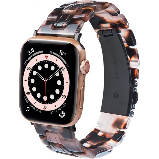 Thin Light Resin Strap Bracelet for Apple Watch Band 38mm 40mm 41mm 42mm 44mm 45mm 49mm Stainless Steel Buckle Replacement Band For iWatch SE Ultra Series 8 7 6 5 4 3 2 1 for Women Men