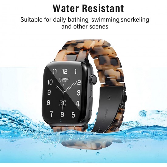 Thin Light Resin Strap Bracelet for Apple Watch Band 38mm 40mm 41mm 42mm 44mm 45mm 49mm Stainless Steel Buckle Replacement Band For iWatch SE Ultra Series 8 7 6 5 4 3 2 1 for Women Men