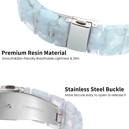 Thin Light Resin Strap Bracelet for Apple Watch Band 38mm 40mm 41mm 42mm 44mm 45mm 49mm Stainless Steel Buckle Replacement Band For iWatch SE Ultra Series 8 7 6 5 4 3 2 1 for Women Men