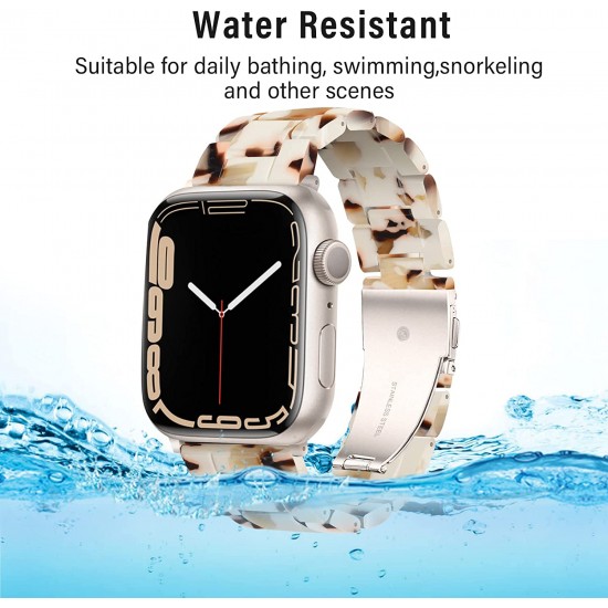 Thin Light Resin Strap Bracelet for Apple Watch Band 38mm 40mm 41mm 42mm 44mm 45mm 49mm Stainless Steel Buckle Replacement Band For iWatch SE Ultra Series 8 7 6 5 4 3 2 1 for Women Men