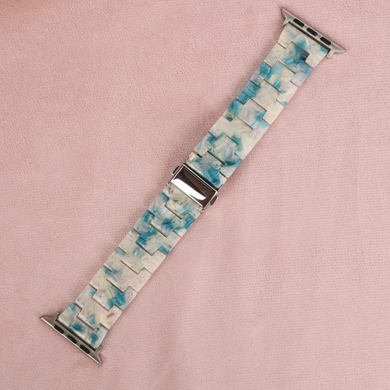 Thin Light Resin Strap Bracelet for Apple Watch Band 38mm 40mm 41mm 42mm 44mm 45mm 49mm Stainless Steel Buckle Replacement Band For iWatch SE Ultra Series 8 7 6 5 4 3 2 1 for Women Men