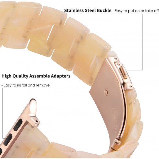 Thin Light Resin Strap Bracelet for Apple Watch Band 38mm 40mm 41mm 42mm 44mm 45mm 49mm Stainless Steel Buckle Replacement Band For iWatch SE Ultra Series 8 7 6 5 4 3 2 1 for Women Men