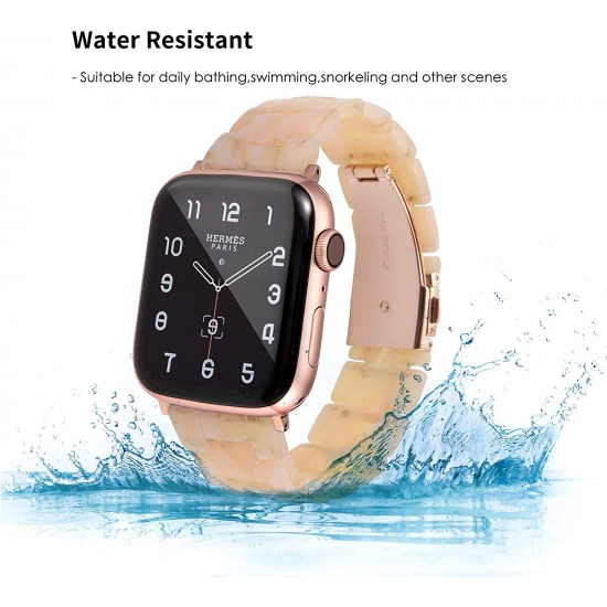 Thin Light Resin Strap Bracelet for Apple Watch Band 38mm 40mm 41mm 42mm 44mm 45mm 49mm Stainless Steel Buckle Replacement Band For iWatch SE Ultra Series 8 7 6 5 4 3 2 1 for Women Men