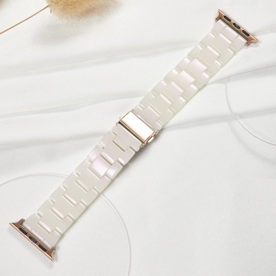 Thin Light Resin Strap Bracelet for Apple Watch Band 38mm 40mm 41mm 42mm 44mm 45mm 49mm Stainless Steel Buckle Replacement Band For iWatch SE Ultra Series 8 7 6 5 4 3 2 1 for Women Men