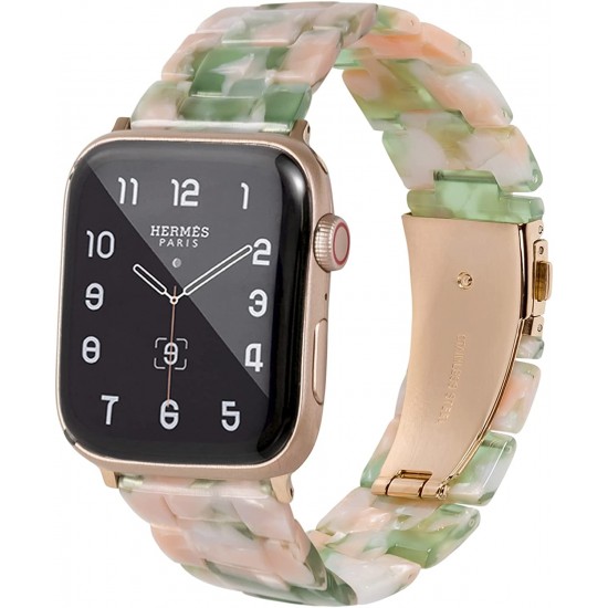 Thin Light Resin Strap Bracelet for Apple Watch Band 38mm 40mm 41mm 42mm 44mm 45mm 49mm Stainless Steel Buckle Replacement Band For iWatch SE Ultra Series 8 7 6 5 4 3 2 1 for Women Men