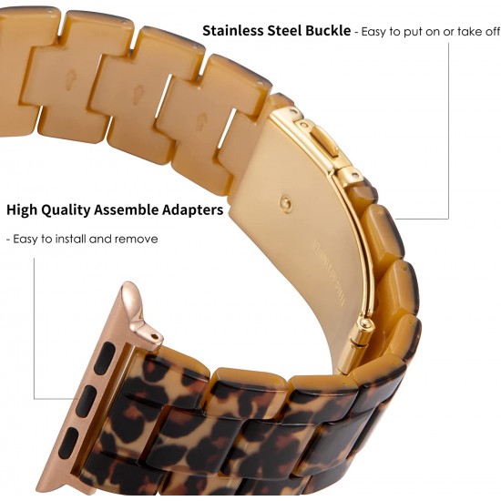 Thin Light Resin Strap Bracelet for Apple Watch Band 38mm 40mm 41mm 42mm 44mm 45mm 49mm Stainless Steel Buckle Replacement Band For iWatch SE Ultra Series 8 7 6 5 4 3 2 1 for Women Men