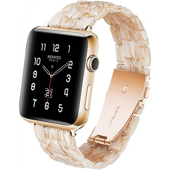 Thin Light Resin Strap Bracelet for Apple Watch Band 38mm 40mm 41mm 42mm 44mm 45mm 49mm Stainless Steel Buckle Replacement Band For iWatch SE Ultra Series 8 7 6 5 4 3 2 1 for Women Men