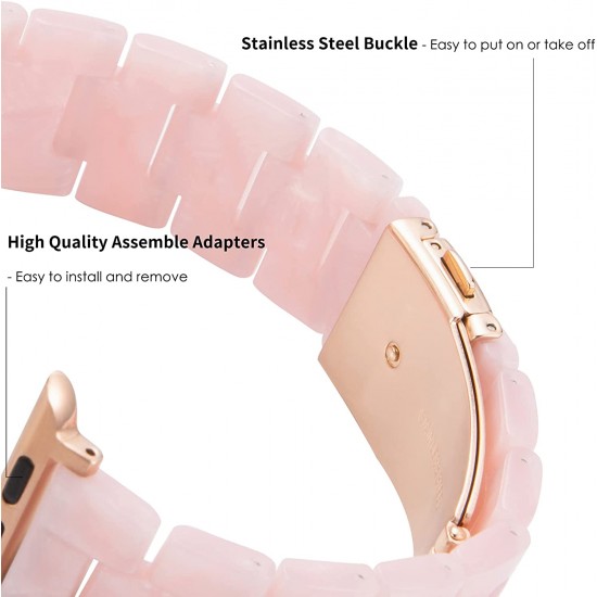 Thin Light Resin Strap Bracelet for Apple Watch Band 38mm 40mm 41mm 42mm 44mm 45mm 49mm Stainless Steel Buckle Replacement Band For iWatch SE Ultra Series 8 7 6 5 4 3 2 1 for Women Men