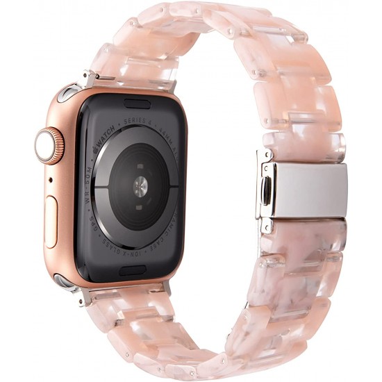 Thin Light Resin Strap Bracelet for Apple Watch Band 38mm 40mm 41mm 42mm 44mm 45mm 49mm Stainless Steel Buckle Replacement Band For iWatch SE Ultra Series 8 7 6 5 4 3 2 1 for Women Men