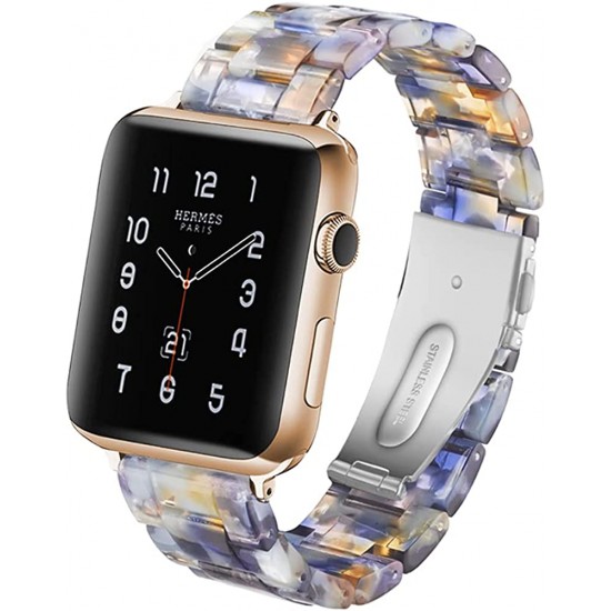 Thin Light Resin Strap Bracelet for Apple Watch Band 38mm 40mm 41mm 42mm 44mm 45mm 49mm Stainless Steel Buckle Replacement Band For iWatch SE Ultra Series 8 7 6 5 4 3 2 1 for Women Men