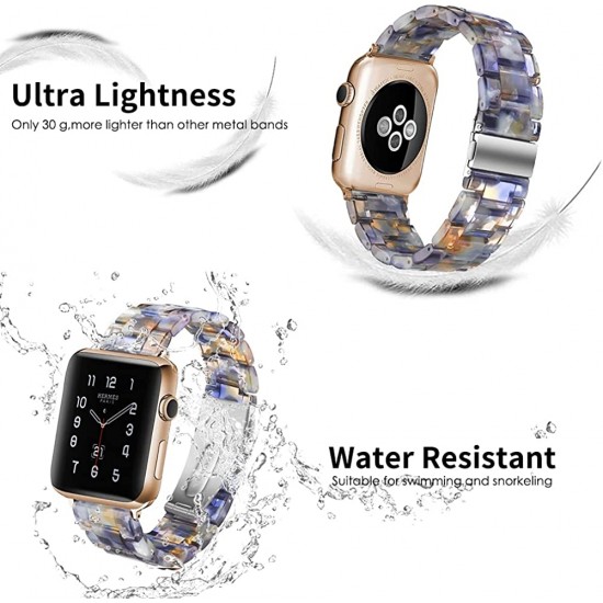 Thin Light Resin Strap Bracelet for Apple Watch Band 38mm 40mm 41mm 42mm 44mm 45mm 49mm Stainless Steel Buckle Replacement Band For iWatch SE Ultra Series 8 7 6 5 4 3 2 1 for Women Men