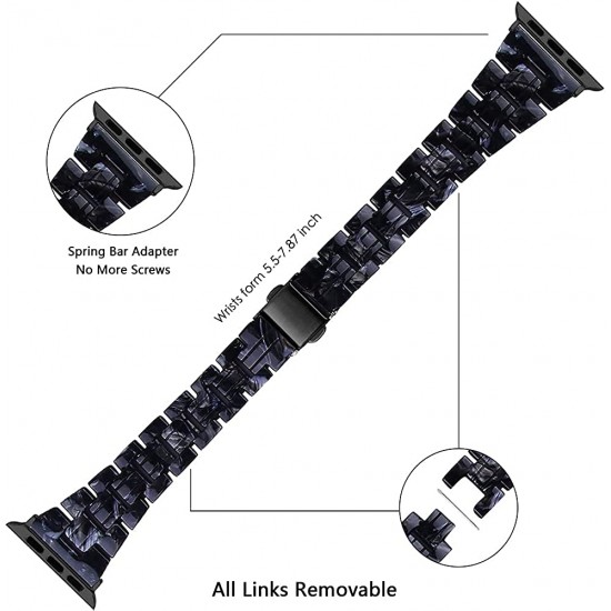 Thin Light Resin Strap Bracelet for Apple Watch Band 38mm 40mm 41mm 42mm 44mm 45mm 49mm Stainless Steel Buckle Replacement Band For iWatch SE Ultra Series 8 7 6 5 4 3 2 1 for Women Men