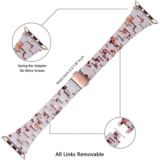 Thin Light Resin Strap Bracelet for Apple Watch Band 38mm 40mm 41mm 42mm 44mm 45mm 49mm Stainless Steel Buckle Replacement Band For iWatch SE Ultra Series 8 7 6 5 4 3 2 1 for Women Men