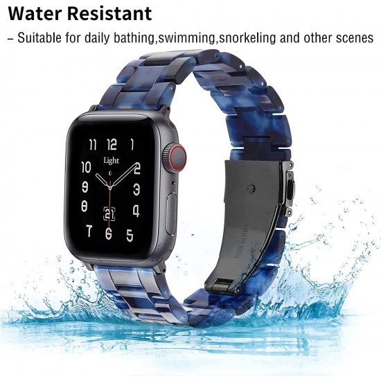 Thin Light Resin Strap Bracelet for Apple Watch Band 38mm 40mm 41mm 42mm 44mm 45mm 49mm Stainless Steel Buckle Replacement Band For iWatch SE Ultra Series 8 7 6 5 4 3 2 1 for Women Men