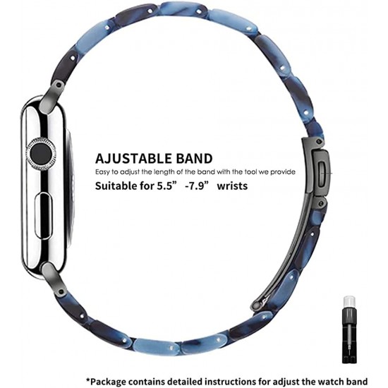 Thin Light Resin Strap Bracelet for Apple Watch Band 38mm 40mm 41mm 42mm 44mm 45mm 49mm Stainless Steel Buckle Replacement Band For iWatch SE Ultra Series 8 7 6 5 4 3 2 1 for Women Men